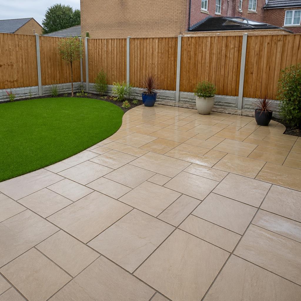 Rear garden patio